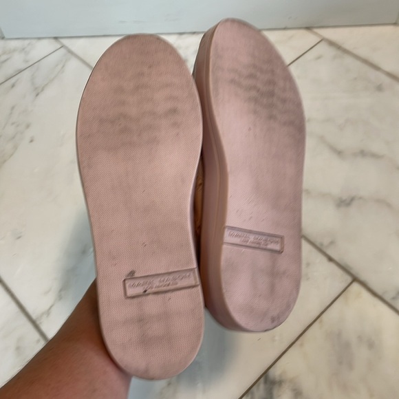 Mark Nason LA, size 7, dusty rose pink knit leather saddle shoe sock sneaker - Picture 9 of 10